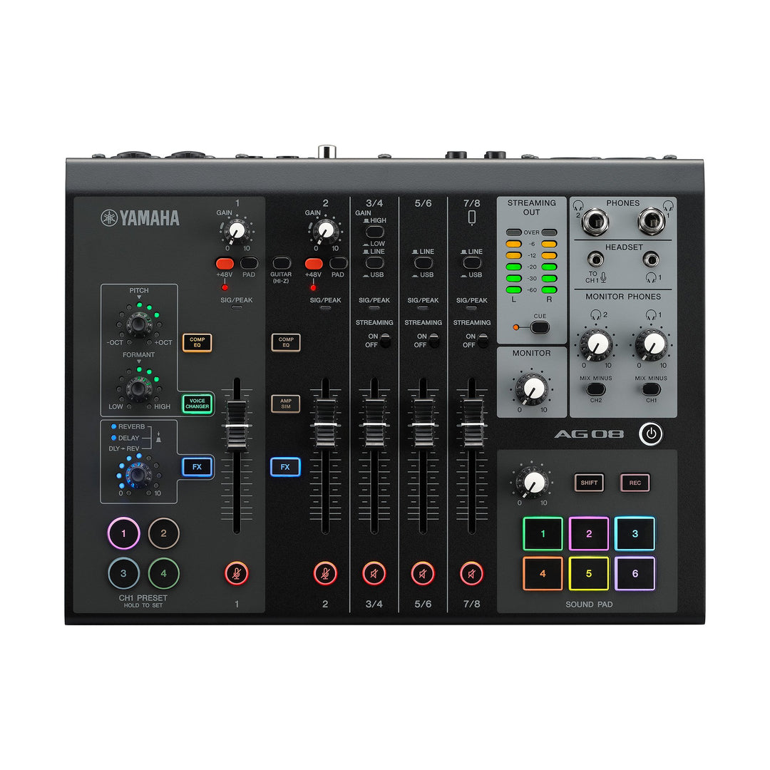 Yamaha AG08 - Live Streaming Mixer (Svart)