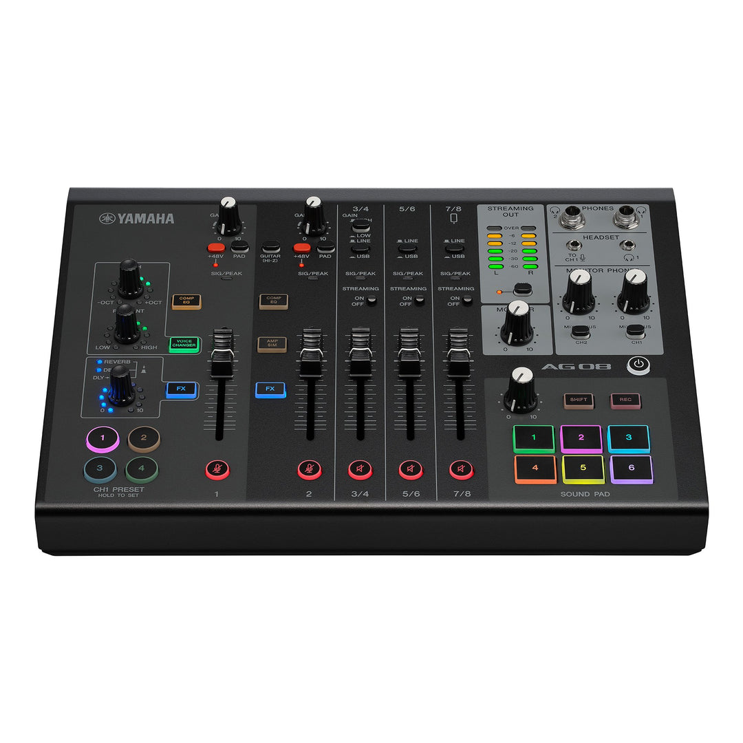 Yamaha AG08 - Live Streaming Mixer (Svart)