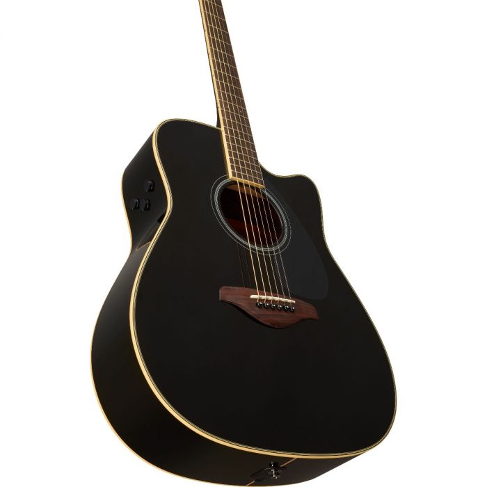 Yamaha FGC-TA transakustisk Western gitarr (svart)