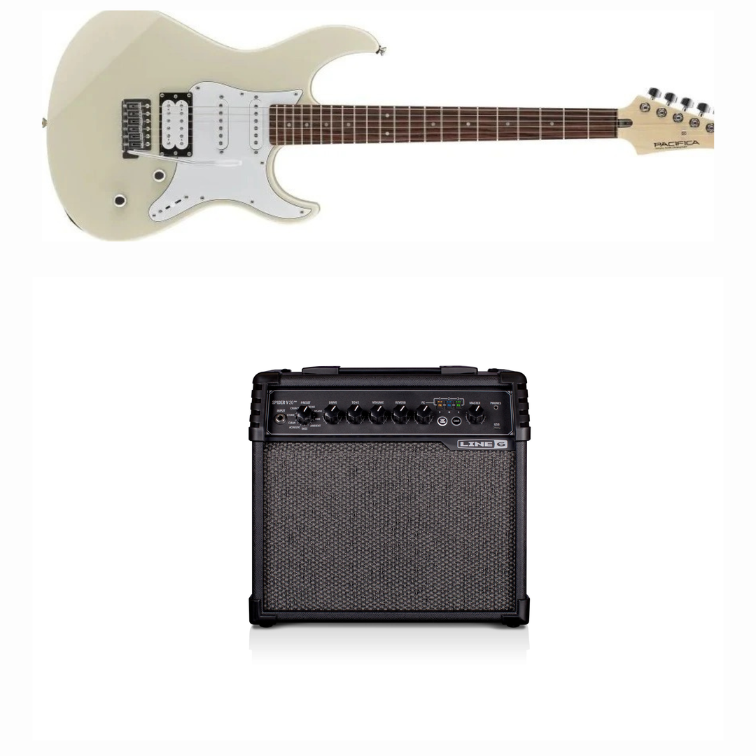 Yamaha Pacifica Elgitarr GPA112V (Vintage White) Bundle