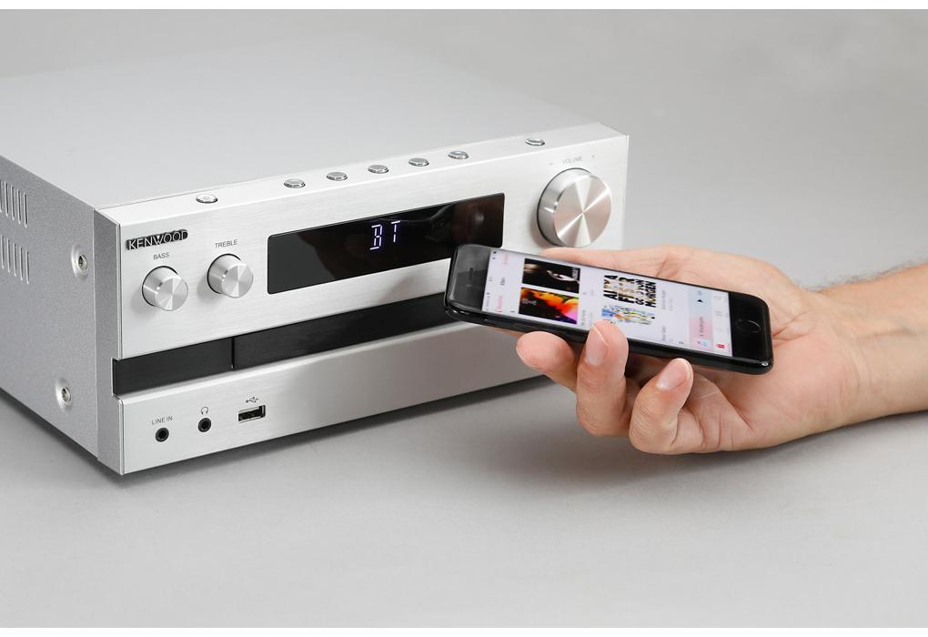 Kenwood M-918DAB - Minisystem med Bluetooth och DAB, Silver