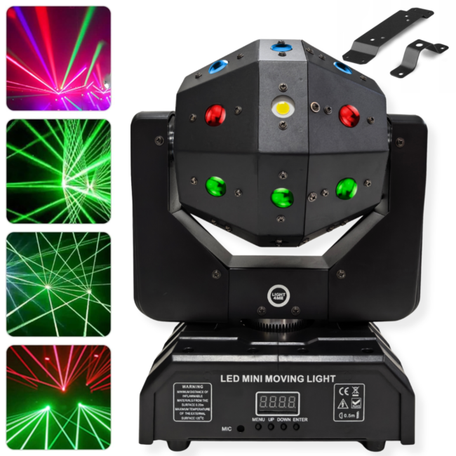LIGHT4ME ATLAS rörlig 4-i-1 LED-multieffektlampa