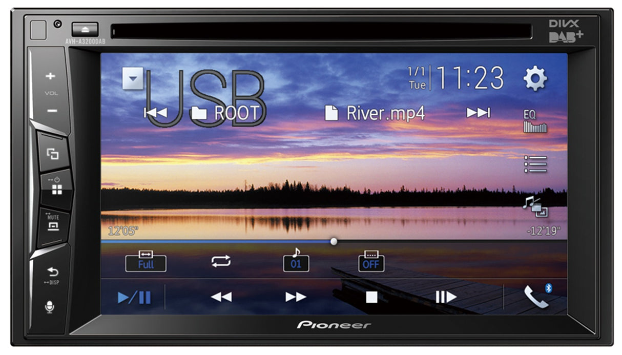 Pioneer AVH-A3200DAB Bilstereo Bluetooth och DAB Radio