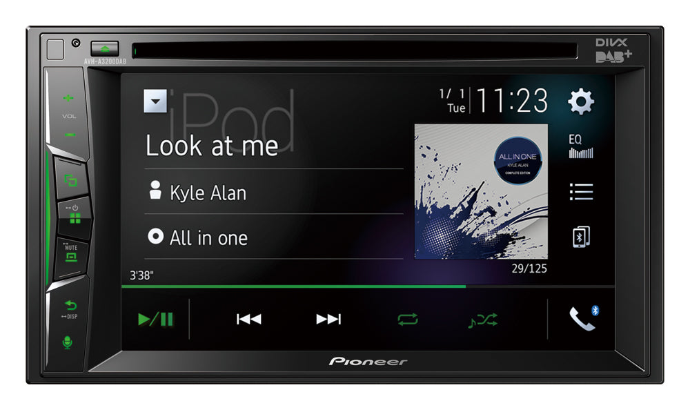Pioneer AVH-A3200DAB Bilstereo Bluetooth och DAB Radio