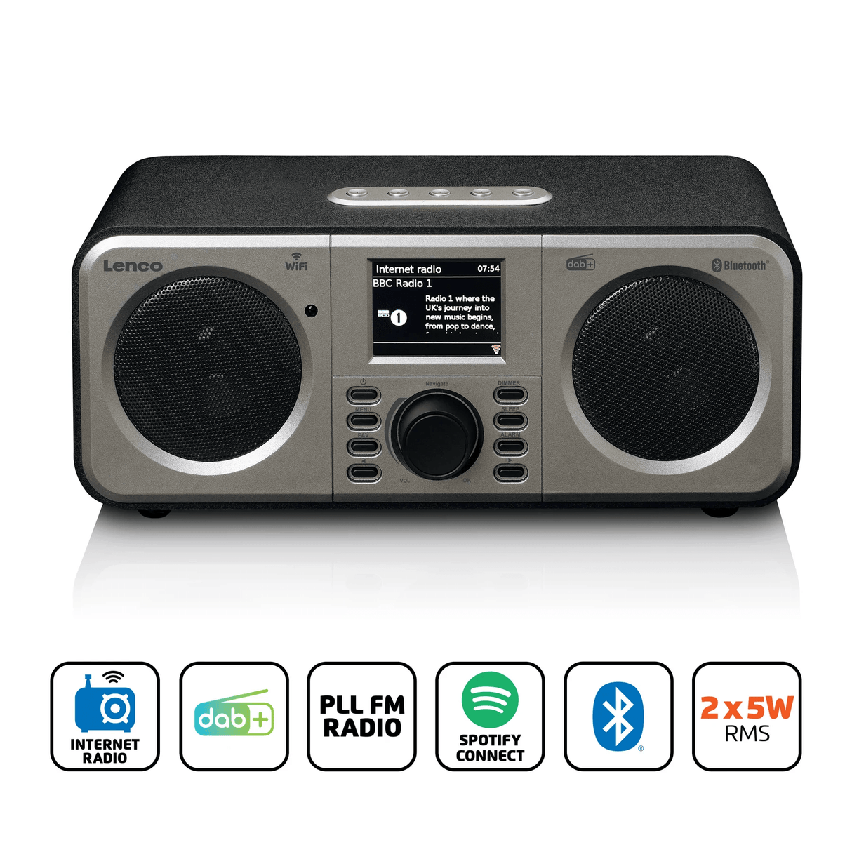 Lenco DIR-141 Radio (svart)