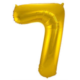 7-formad nummerfolieballong (guld, 86 cm)