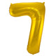 7-formad nummerfolieballong (guld, 86 cm)