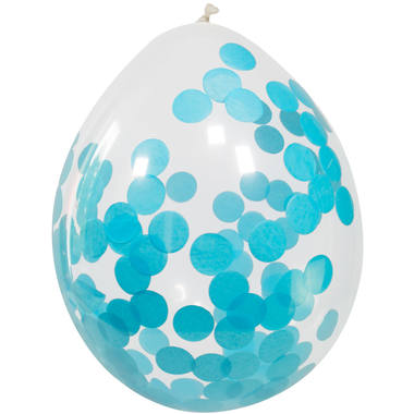 Ballonger med konfetti (blå, 30cm)