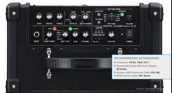 Boss Dual Cube Bass LX basförstärkare