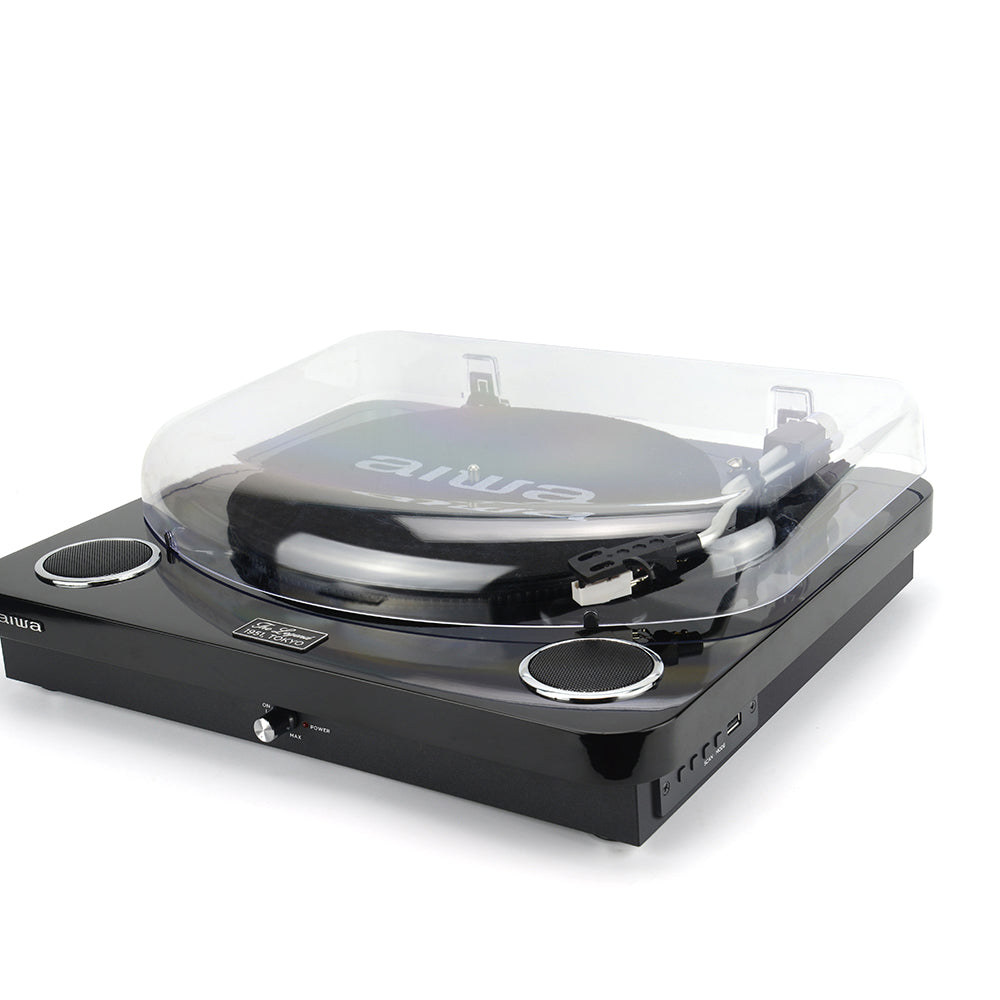 AIWA LPS-25 Pladespiller – Bluetooth, USB & FM, sort