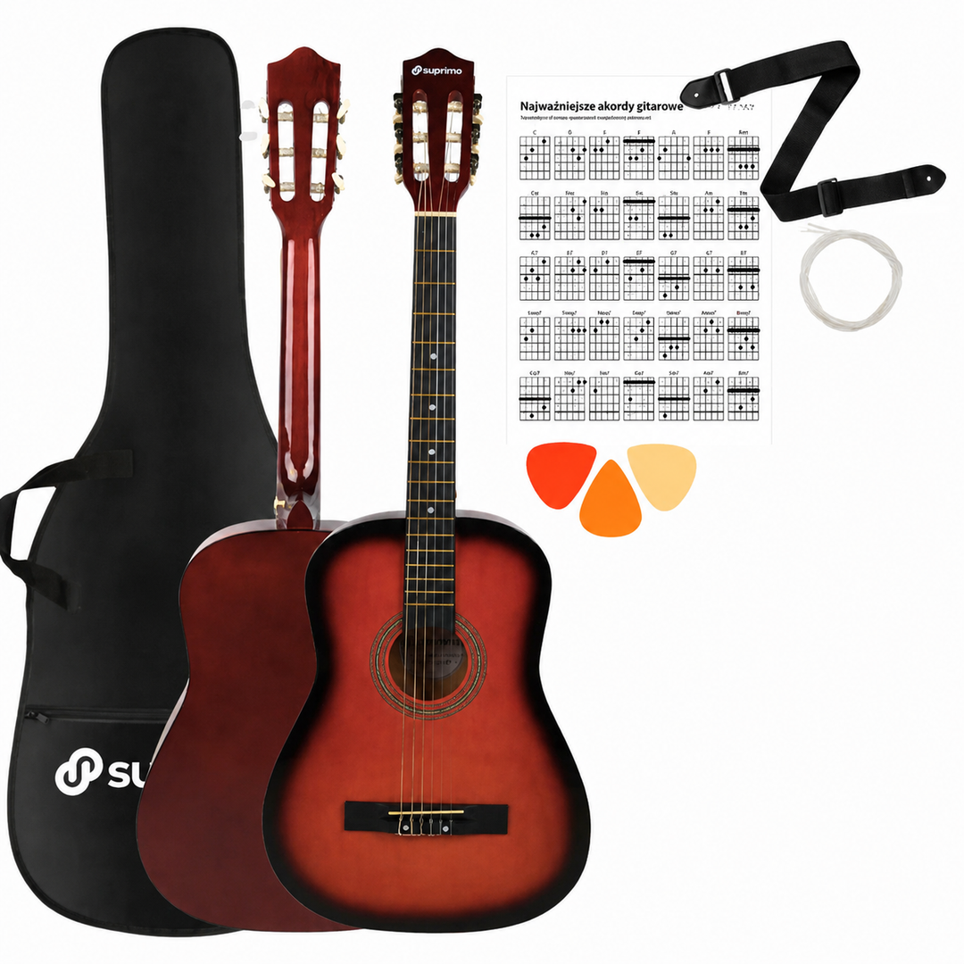 SUPRIMO CGS2 SB klassisk guitarsæt 4/4, sunburst