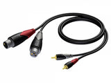 Adapterkabel 2 x XLR hona till 2 x RCA Phono hane