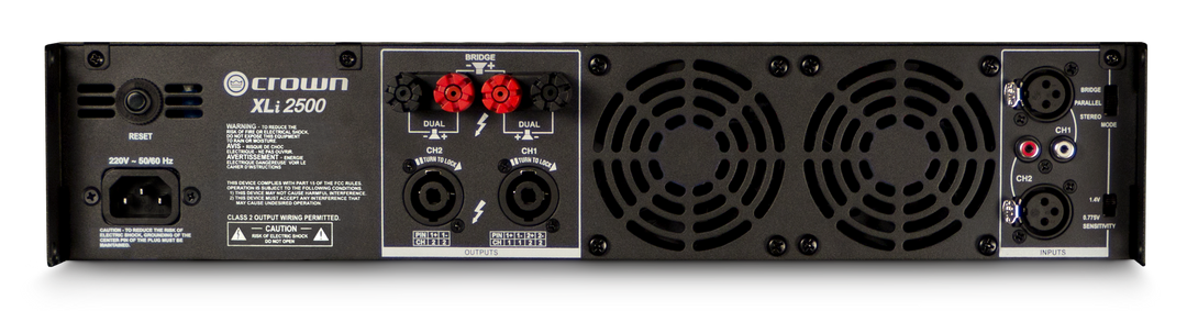 Crown XLi2500 effektförstärkare (2x500W, 8 Ohm)