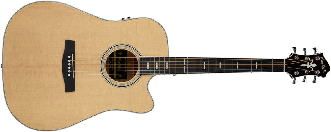 Hagstrom Siljan Dreadnought II CE Western gitarr (naturlig)