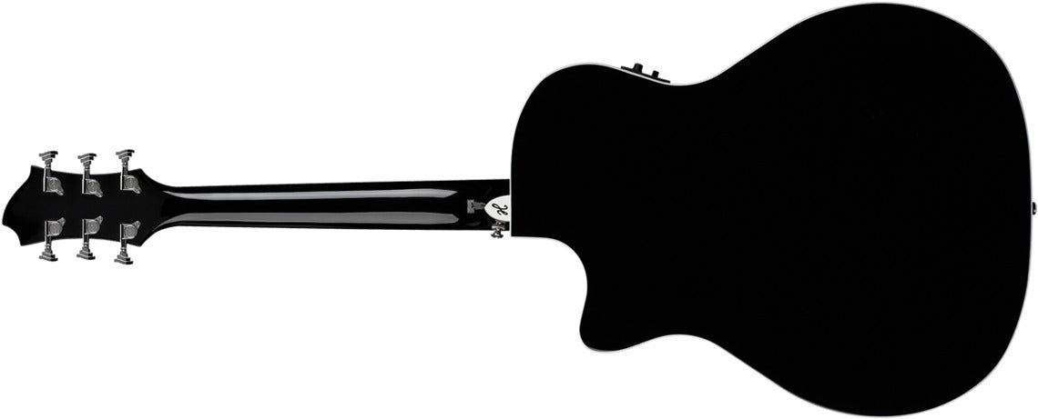 Hagstrom Siljan II Grand Auditorium Western Guitar (svart)