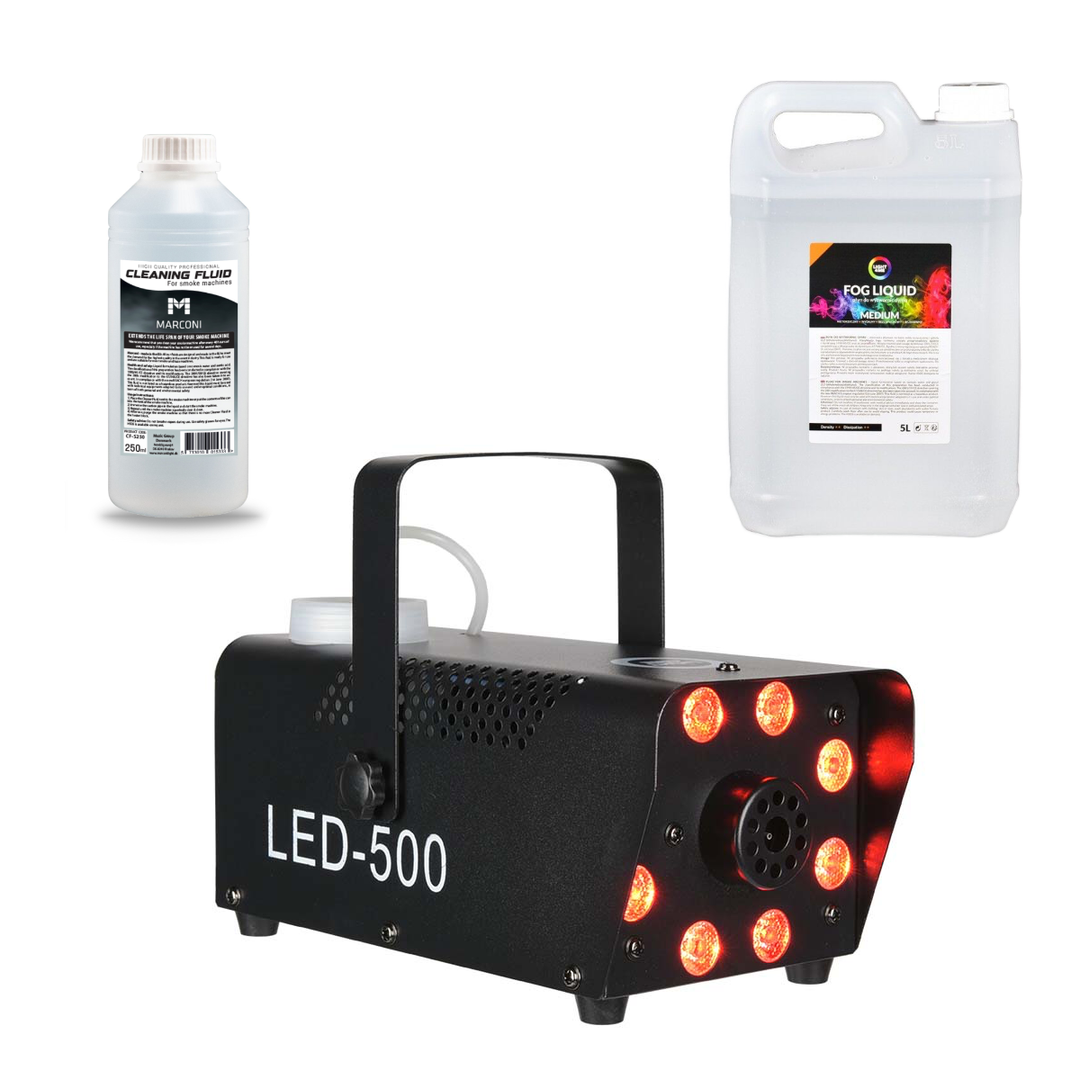 Light4Me Fog 500 LED Rökmaskin 500W med LED Bundle