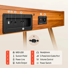 Donner DDP-80 elpiano trä Komplett Paket
