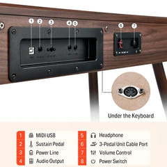 Donner DDP-80 elpiano valnöt Komplett Paket