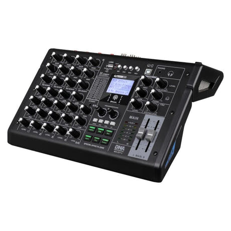 DNA MIX-EFF 6 analog mixer med 6 kanaler, Bluetooth, USB och DSP