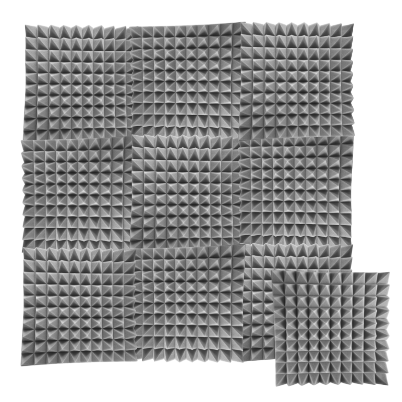 DNA AM2 GY Akustikpaneler 10 stk Grå Selvklæbende