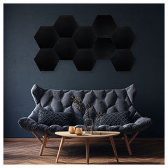 DNA AM3 BK Akustikpaneler 10 st Svart Hexagon