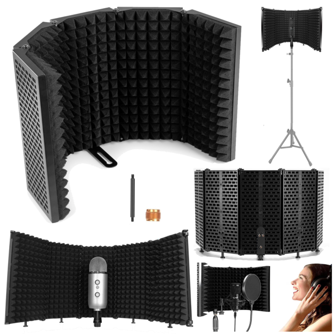 Mikrofoner reflektionsfilter för studio och podcast