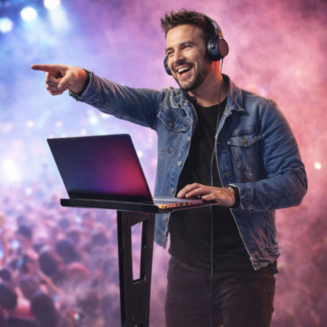 DNA PODIUM DJ-ställ för laptop och controller