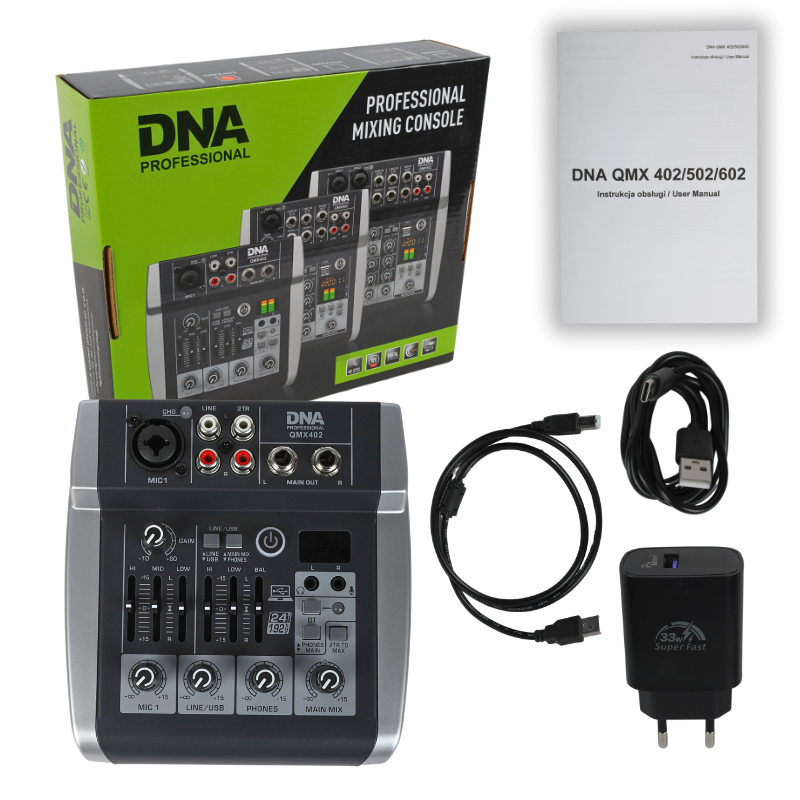 DNA QMX402 ljudmixer 3 kanaler och Bluetooth