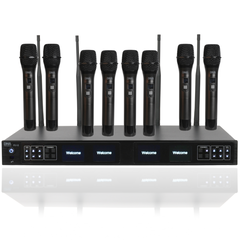 DNA RV-8 Trådlöst UHF Mikrofoner Set med 8 handhållna mikrofoner