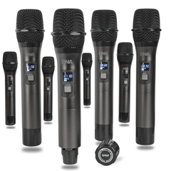 DNA RV-8 Trådlöst UHF Mikrofoner Set med 8 handhållna mikrofoner