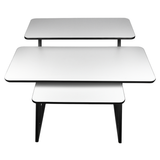 Studiobord med hylder og udtræk til keyboard (120 cm)
