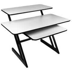 Skrivbord med hyllor och utdrag för keyboard (120 cm)