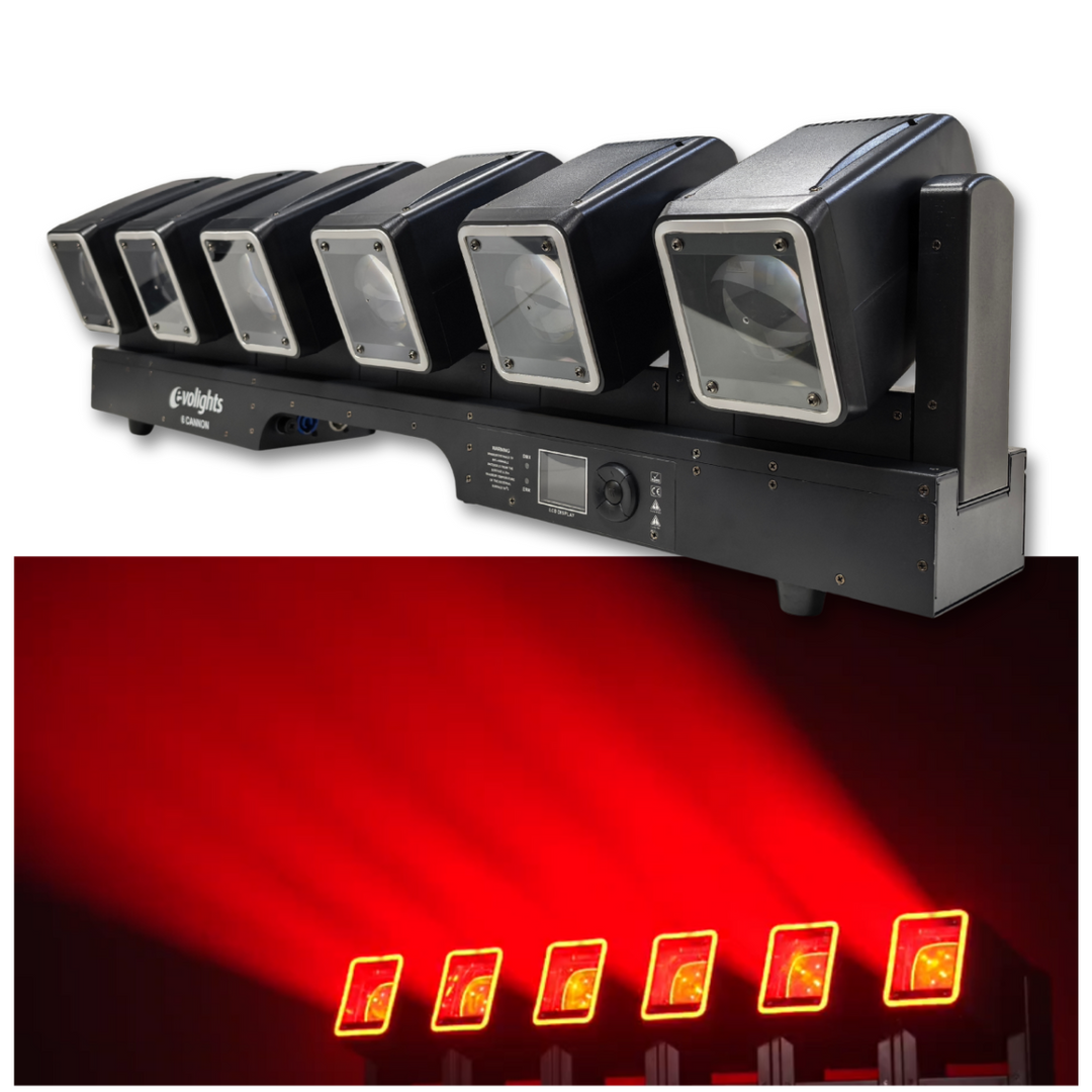 Evolights 6 Cannon Moving Bar 6x60W RGBW
