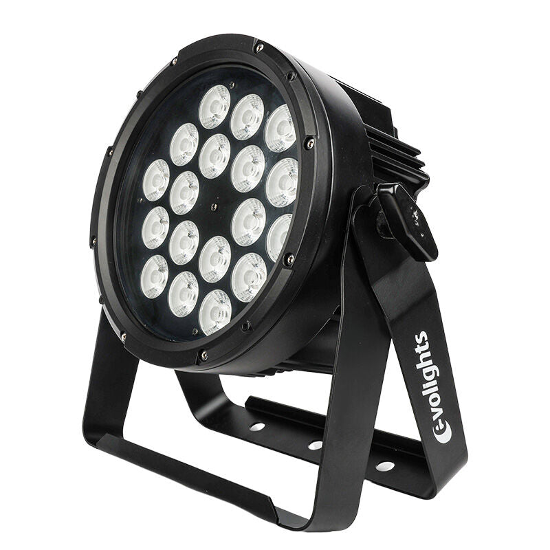 Evolights Glacier 18 LED PAR IP65 – 18x12W RGBWA-UV scen-spot