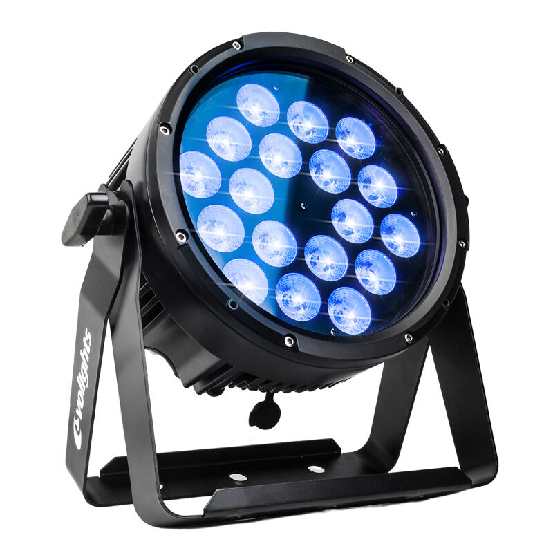 Evolights Glacier 18 LED PAR IP65 – 18x12W RGBWA-UV scen-spot