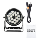 Evolights Glacier 18 LED PAR IP65 – 18x12W RGBWA-UV scen-spot