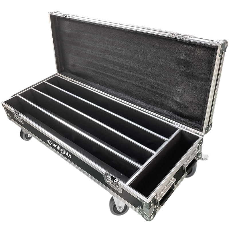 Flightcase för 4 x Evolights Glaze Bar
