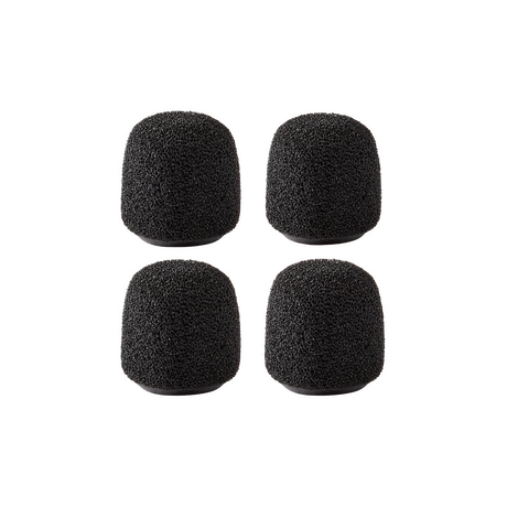 Shure RK187WS-B vindhætte (sort, 4-pak)