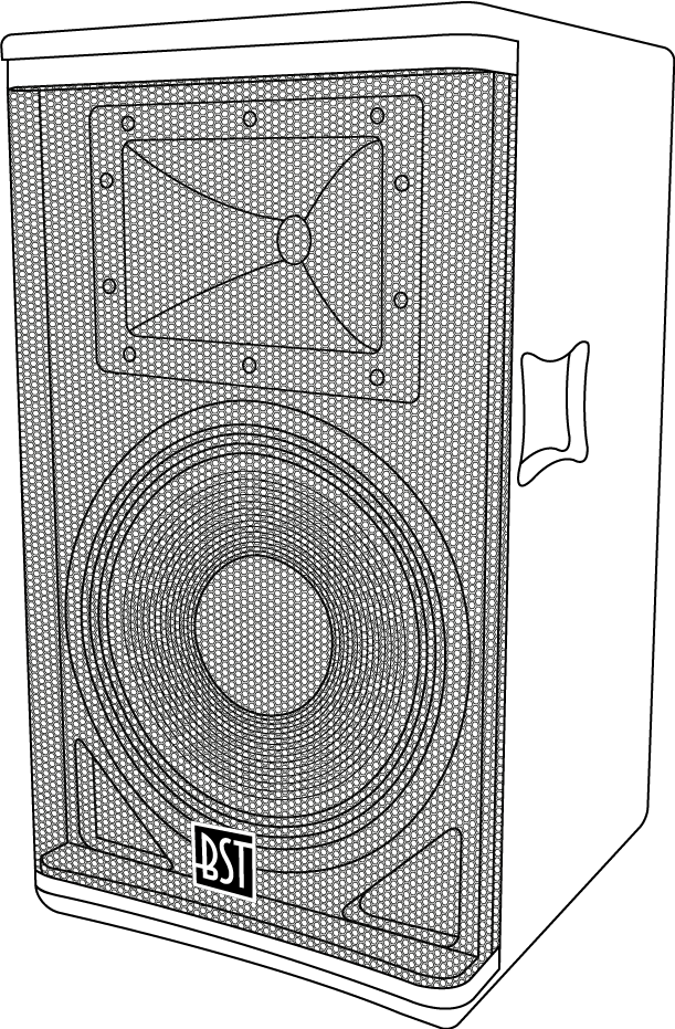BST SA15DSP aktiv PA-högtalare (600W, 15")