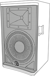 BST SA15DSP aktiv PA-högtalare (600W, 15")