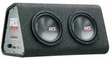 MTX RTP8x2 aktiv subwoofer med inbyggd klass-D-förstärkare (2x8")