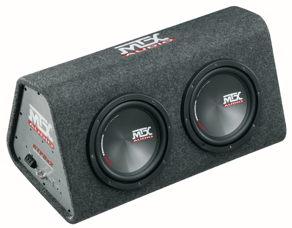 MTX RTP8x2 aktiv subwoofer med inbyggd klass-D-förstärkare (2x8")