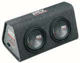 MTX RTP8x2 aktiv subwoofer med inbyggd klass-D-förstärkare (2x8")