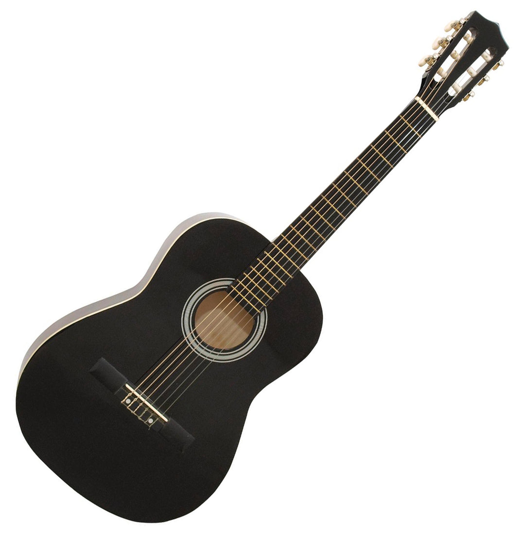 DiMavery AC-303 klassisk spansk gitarr 3/4 (svart) startpaket