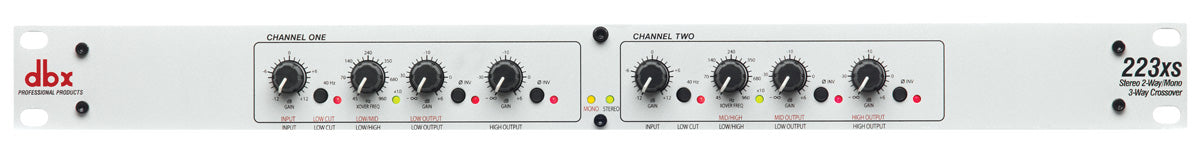 dbx 223XS Stereo 2-vägs / Mono 3-vägs crossover