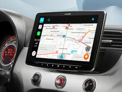 Apple Carplay , Android Auto i Fiat 500 Beige Interiör (2007-2015)