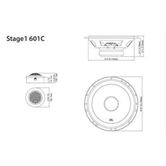JBL Stage1 601C bilhögtalarset (16cm)