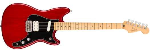Fender Player Duo-Sonic elektrisk gitarr (Crimson Red Transparent )
