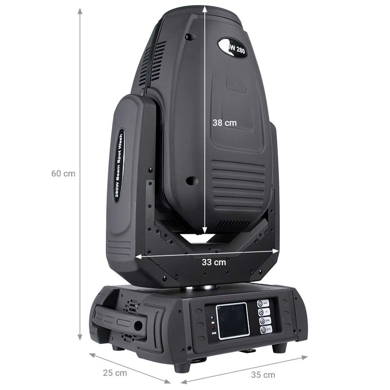 LIGHT4ME BSW 280 moving head beam spot wash hybridurladdningslampa