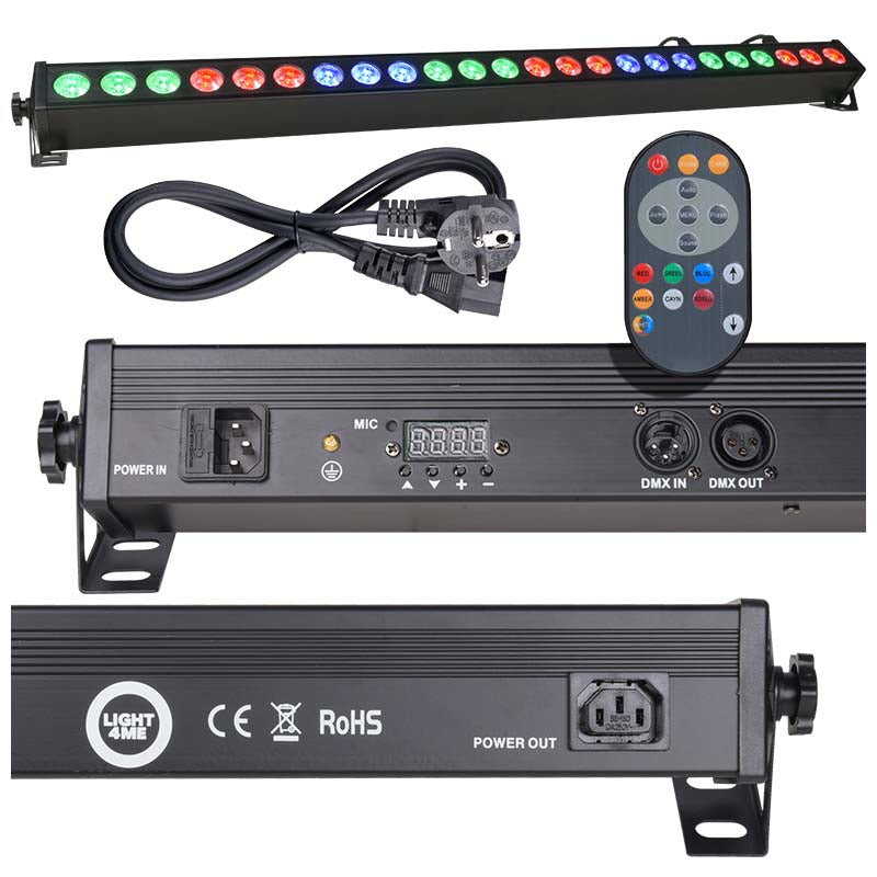 LIGHT4ME DECO BAR 24 RGB IR LED-bar + fjärrkontroll